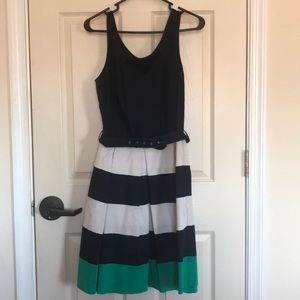 Banana Republic Striped Fit & Flare Dress